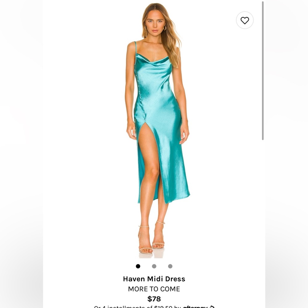 Teal slip dress - XS